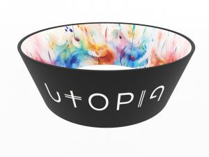 TF-1002 (3D) Tapered Round Hanging Sign -- Printed Interior